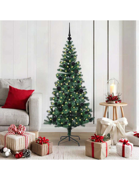 Albero di Natale artificiale con luci integrate Verde 150cm