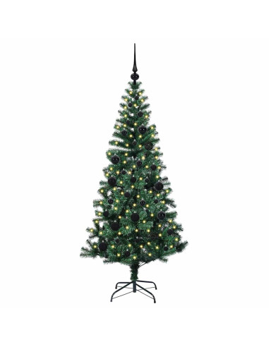 Albero di Natale artificiale con luci integrate Verde 150cm