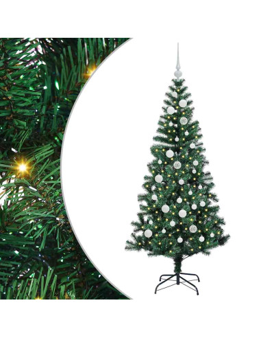 Albero di Natale artificiale con luci integrate Verde 150cm