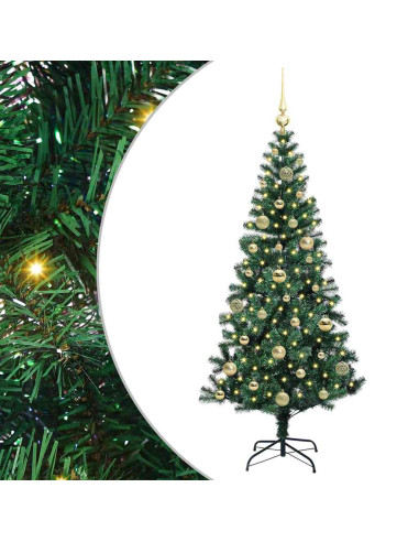 Albero di Natale artificiale con luci integrate Verde 150cm