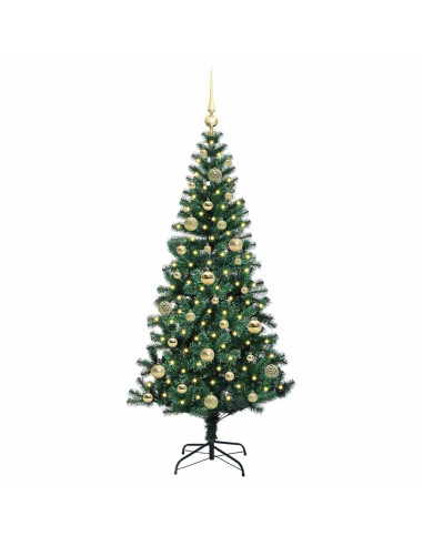 Albero di Natale artificiale con luci integrate Verde 150cm