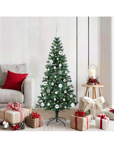 Albero di Natale artificiale con luci integrate Verde 150cm