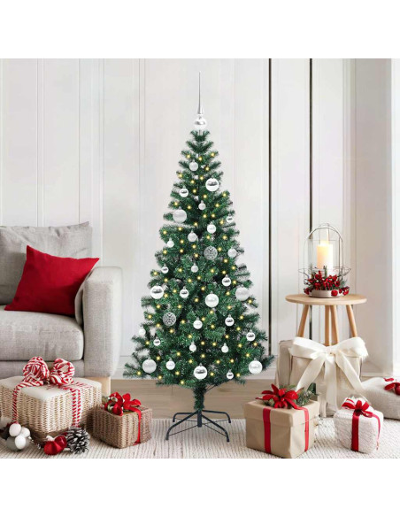 Albero di Natale artificiale con luci integrate Verde 150cm