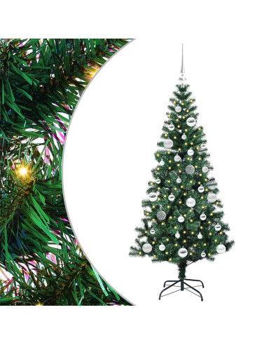 Albero di Natale artificiale con luci integrate Verde 150cm
