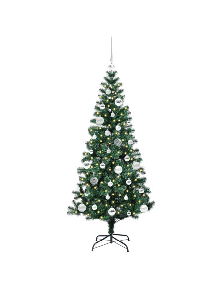 Albero di Natale artificiale con luci integrate Verde 150cm