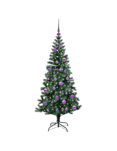 Albero di Natale artificiale con luci integrate Verde 150cm
