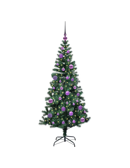 Albero di Natale artificiale con luci integrate Verde 150cm