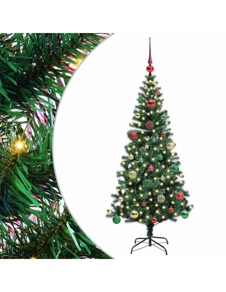 Albero di Natale artificiale con luci integrate Verde 150cm