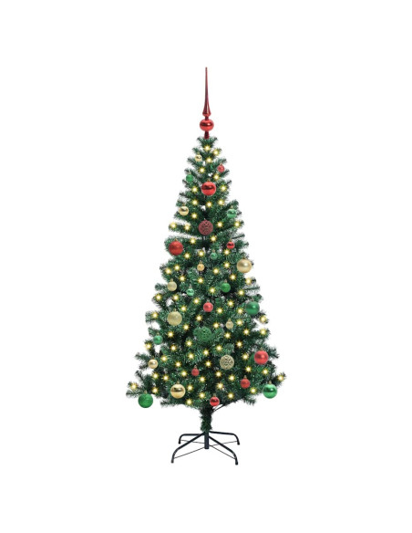 Albero di Natale artificiale con luci integrate Verde 150cm