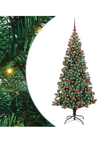 Albero di Natale artificiale con luci integrate Verde 180 cm