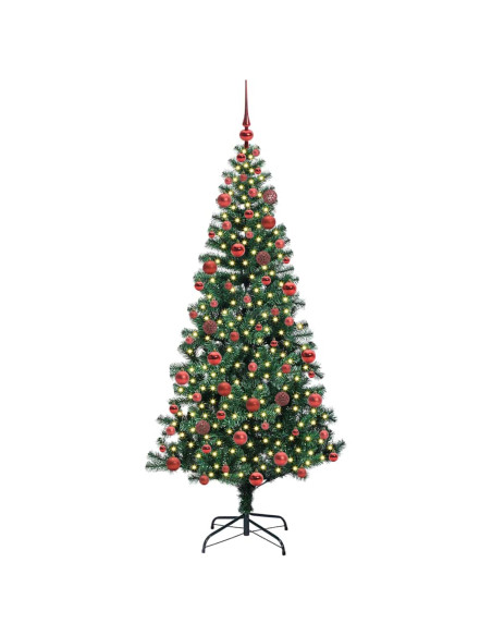 Albero di Natale artificiale con luci integrate Verde 180 cm