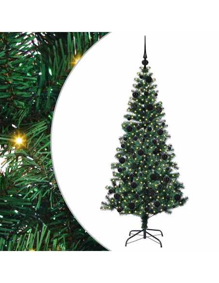 Albero di Natale artificiale con luci integrate Verde 180 cm