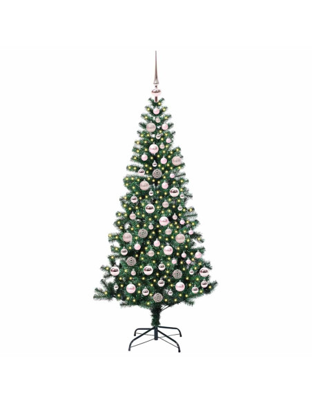 Albero di Natale artificiale con luci integrate Verde 180 cm