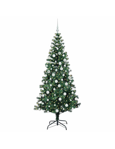 Albero di Natale artificiale con luci integrate Verde 180 cm