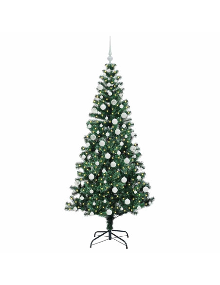 Albero di Natale artificiale con luci integrate Verde 180 cm