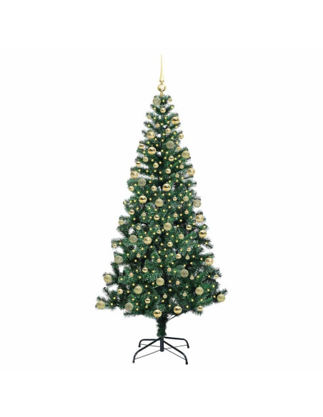Albero di Natale artificiale con luci integrate Verde 180 cm