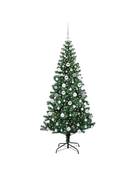 Albero di Natale artificiale con luci integrate Verde 180 cm