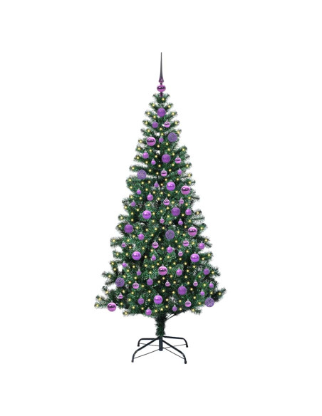 Albero di Natale artificiale con luci integrate Verde 180 cm