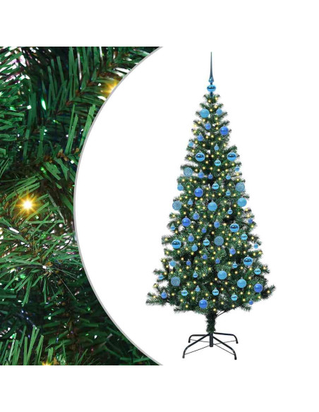 Albero di Natale artificiale con luci integrate Verde 180 cm