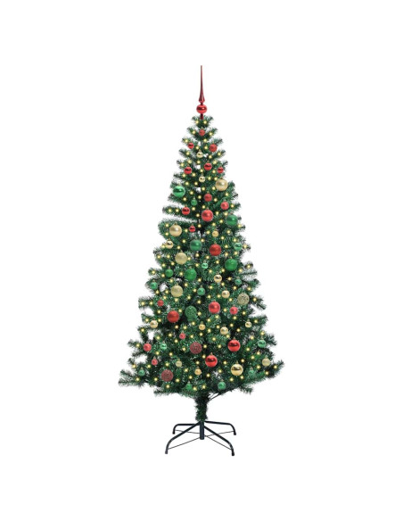 Albero di Natale artificiale con luci integrate Verde 180 cm