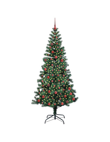 Albero di Natale artificiale con luci integrate Verde 210 cm