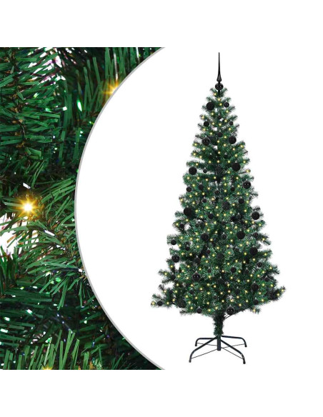 Albero di Natale artificiale con luci integrate Verde 210 cm