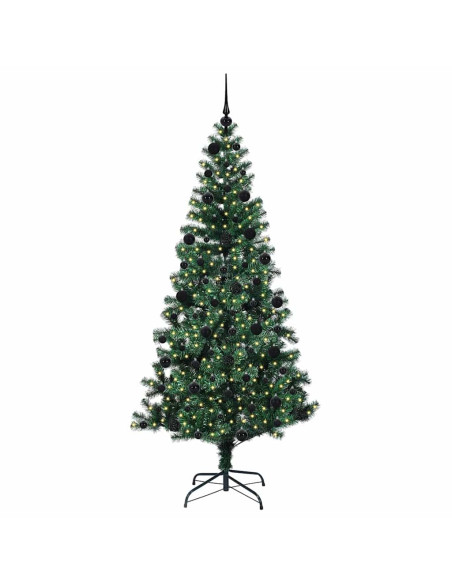 Albero di Natale artificiale con luci integrate Verde 210 cm