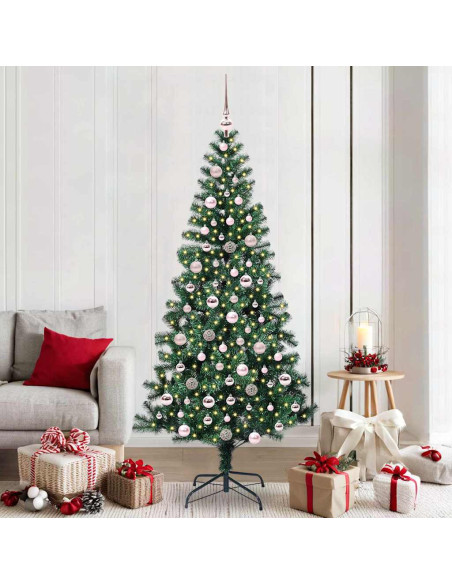 Albero di Natale artificiale con luci integrate Verde 210 cm