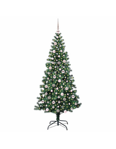 Albero di Natale artificiale con luci integrate Verde 210 cm