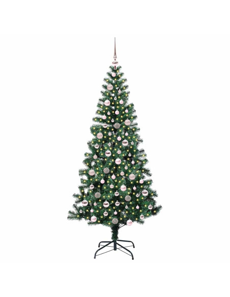 Albero di Natale artificiale con luci integrate Verde 210 cm