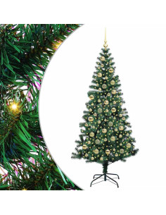 Albero di Natale artificiale con luci integrate Verde 210 cm 2