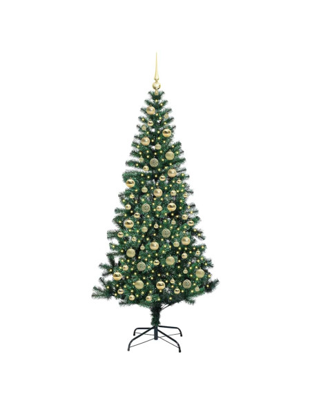 Albero di Natale artificiale con luci integrate Verde 210 cm