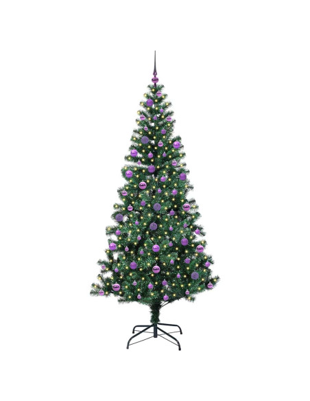 Albero di Natale artificiale con luci integrate Verde 210 cm