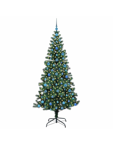 Albero di Natale artificiale con luci integrate Verde 210 cm