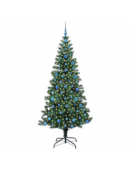 Albero di Natale artificiale con luci integrate Verde 210 cm