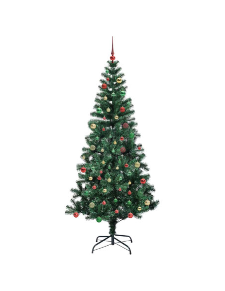 Albero di Natale artificiale con luci integrate Verde 210 cm