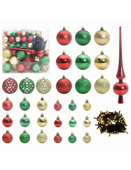 Albero di Natale artificiale con luci integrate Verde 210 cm