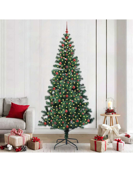 Albero di Natale artificiale con luci integrate Verde 240cm
