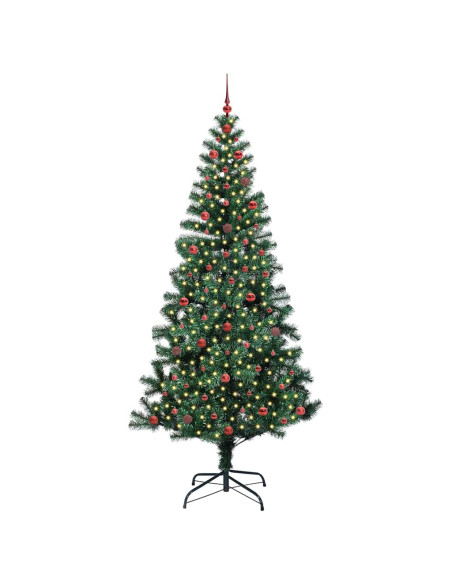 Albero di Natale artificiale con luci integrate Verde 240cm