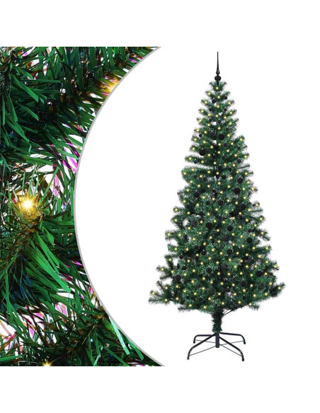 Albero di Natale artificiale con luci integrate Verde 240cm