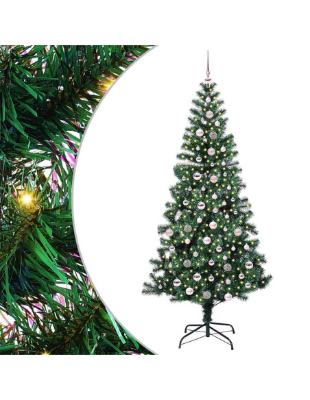 Albero di Natale artificiale con luci integrate Verde 240cm