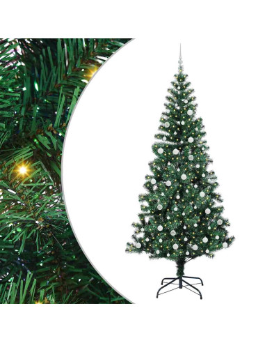Albero di Natale artificiale con luci integrate Verde 240cm