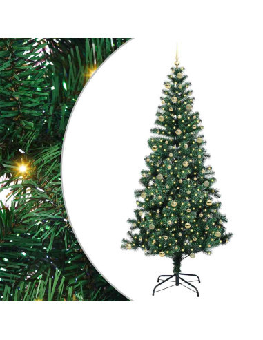 Albero di Natale artificiale con luci integrate Verde 240cm