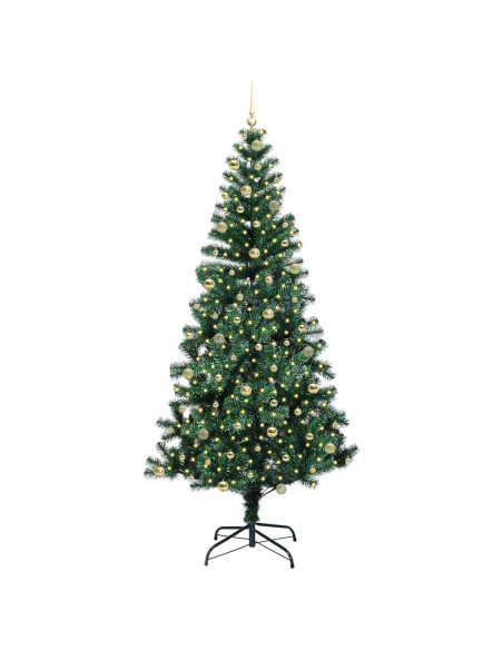 Albero di Natale artificiale con luci integrate Verde 240cm