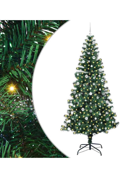 Albero di Natale artificiale con luci integrate Verde 240cm