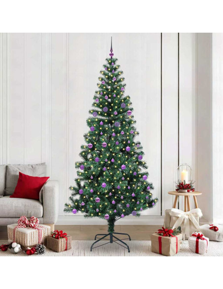 Albero di Natale artificiale con luci integrate Verde 240cm