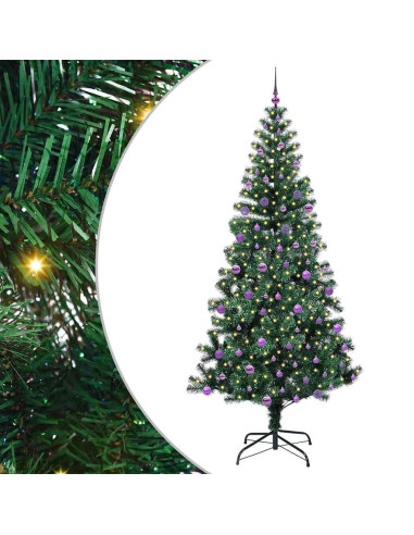 Albero di Natale artificiale con luci integrate Verde 240cm