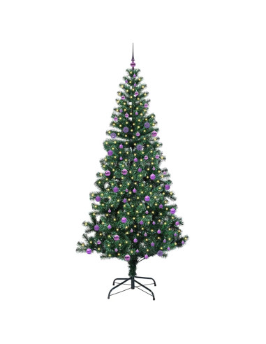 Albero di Natale artificiale con luci integrate Verde 240cm