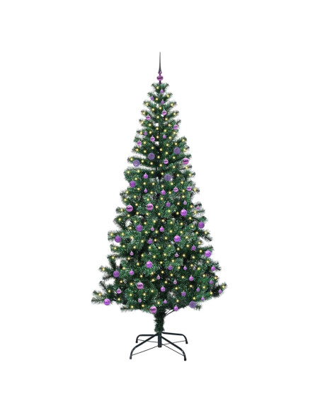 Albero di Natale artificiale con luci integrate Verde 240cm