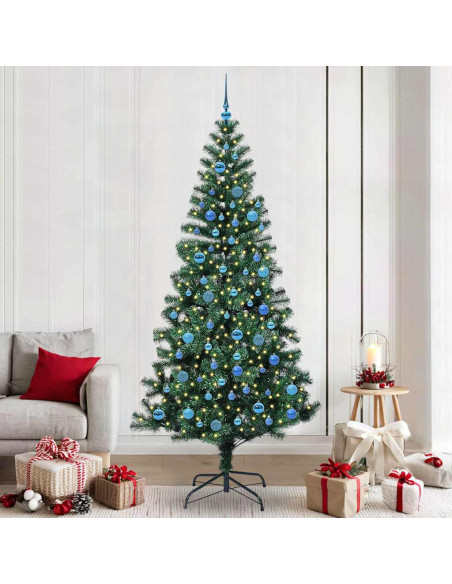 Albero di Natale artificiale con luci integrate Verde 240cm